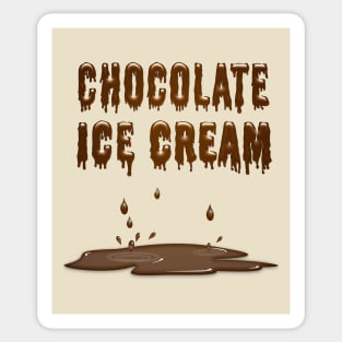 Melting Chocolate Ice Cream Sticker